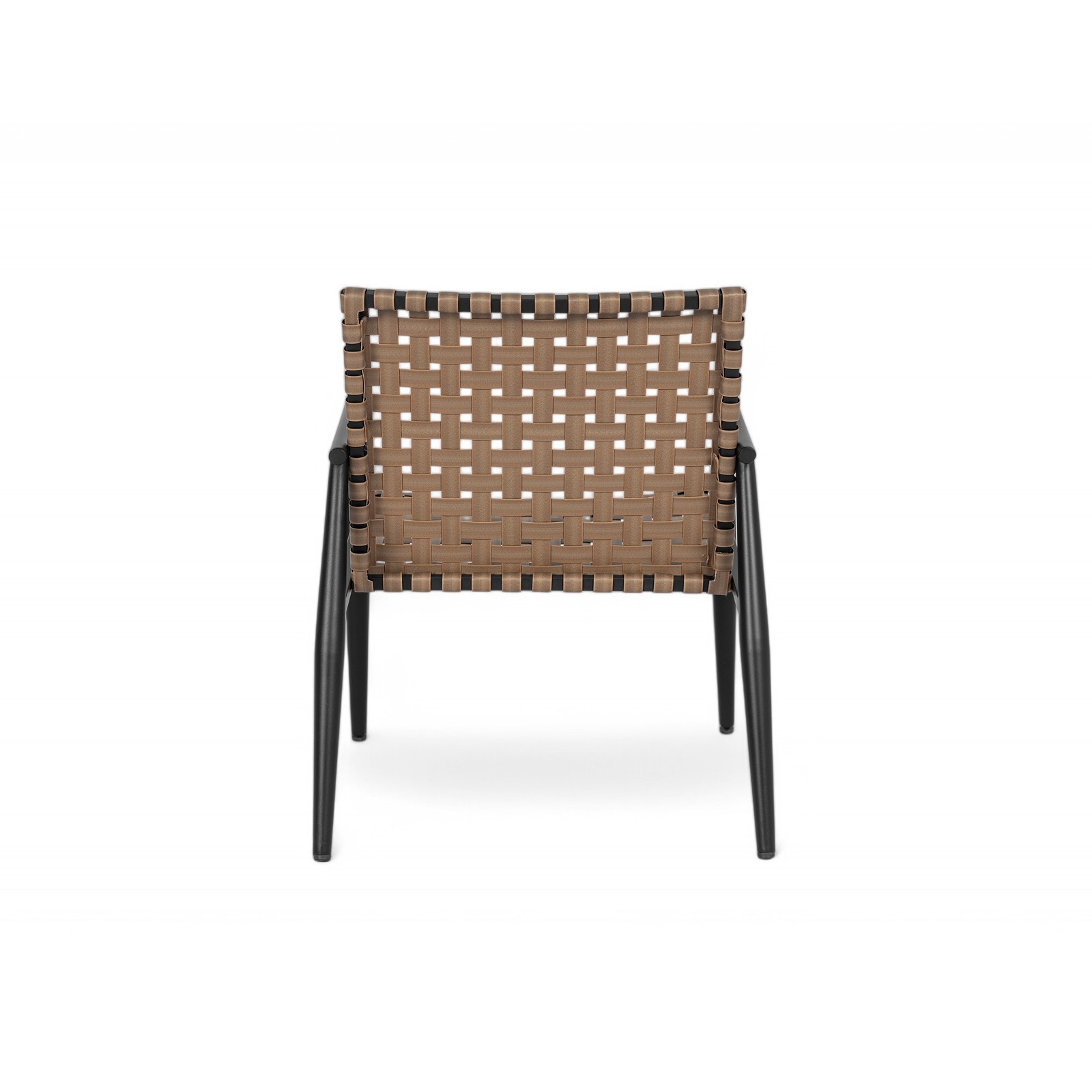 Modern Outdoor Chat Set: 2 PE Rattan Chairs + Black Steel & Glass Side Table