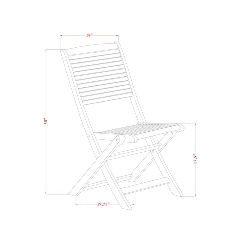 Pemberly Row Traditional 5-Piece Patio Garden Table Set in Natural Oil