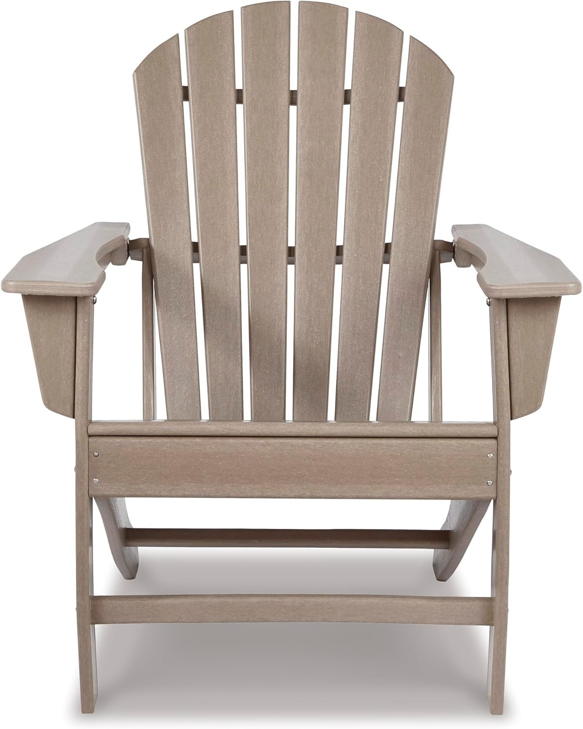 Sundown Treasure Outdoor Patio HDPE Adirondack Chair, Light Brown