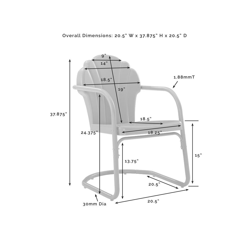 Tulip 2Pc Retro Outdoor Chair Set – 2 Chairs