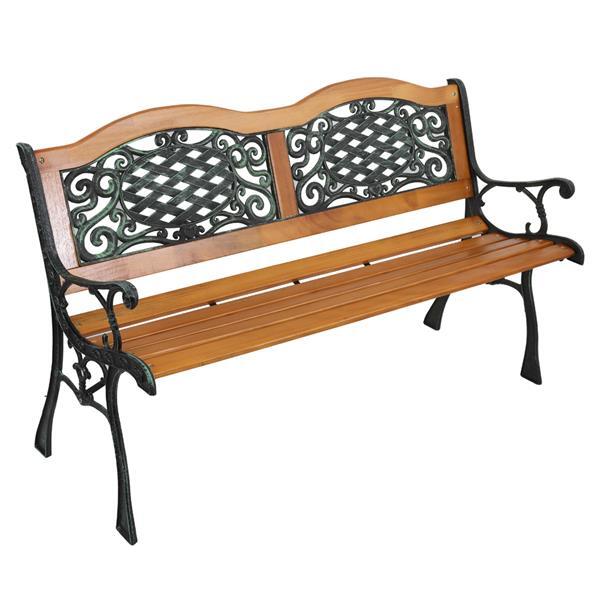 Metal Garden Bench Patio Bench Outdoor Porch Park Bench Cast Iron / Aluminum