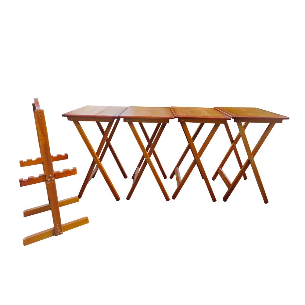 Foldable Patio Dining Set 4 Chairs & Table Universal Indoor/Outdoor