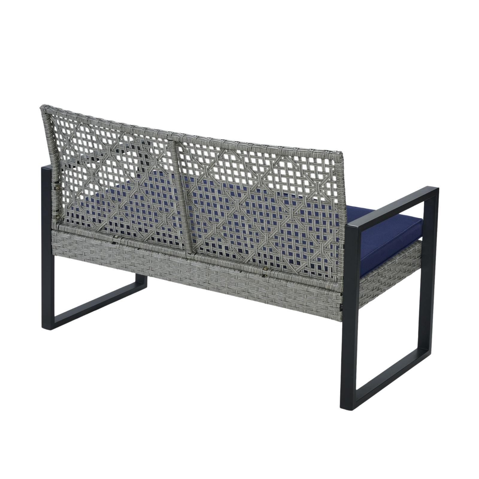 4-Piece Patio Furniture Set Outdoor Balcony Porch Garden Backyard Lawn