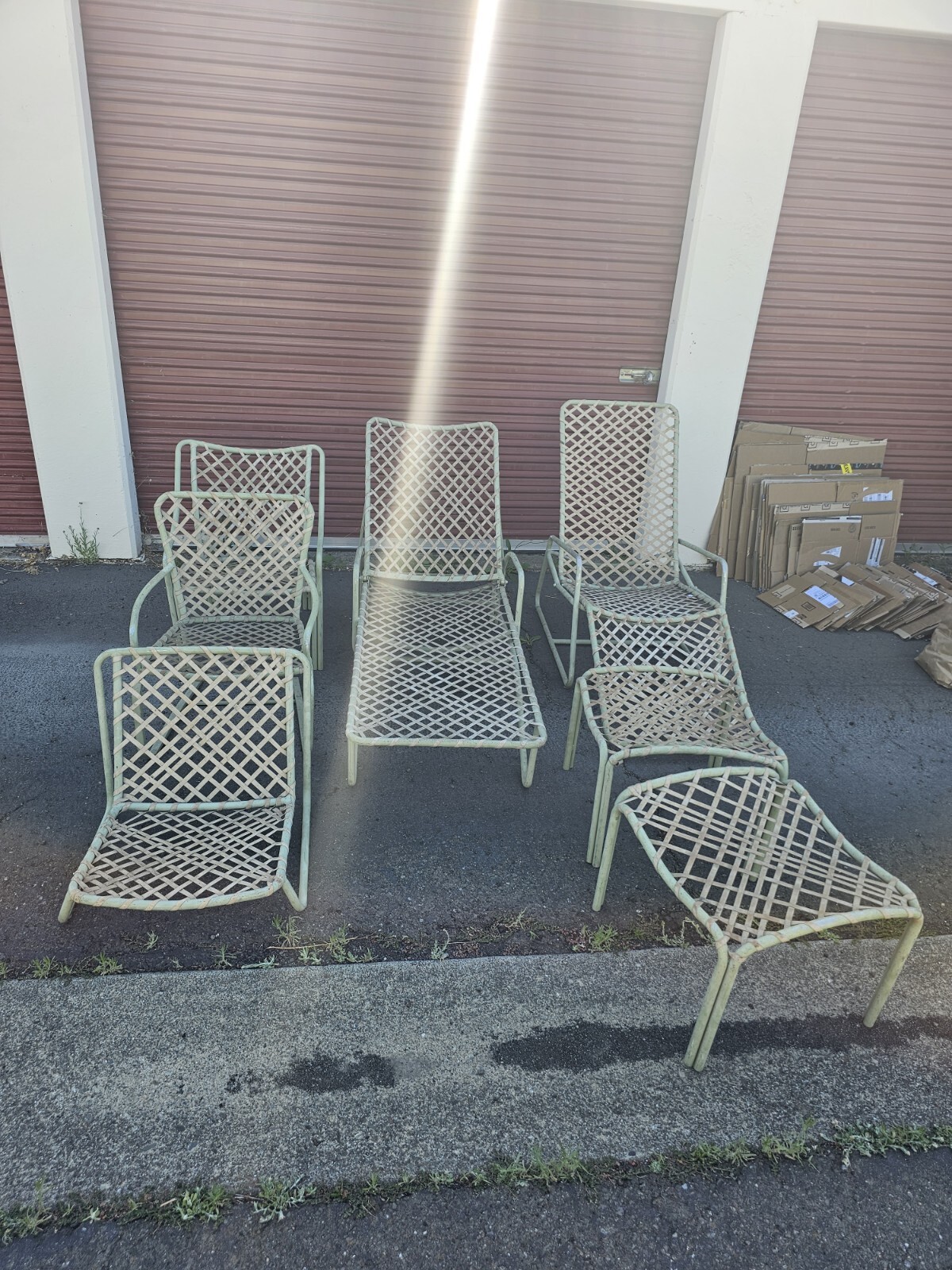 Vintage Brown Jordan Patio Furniture 3 Chairs Lounge Chair Gravitychair 2Table