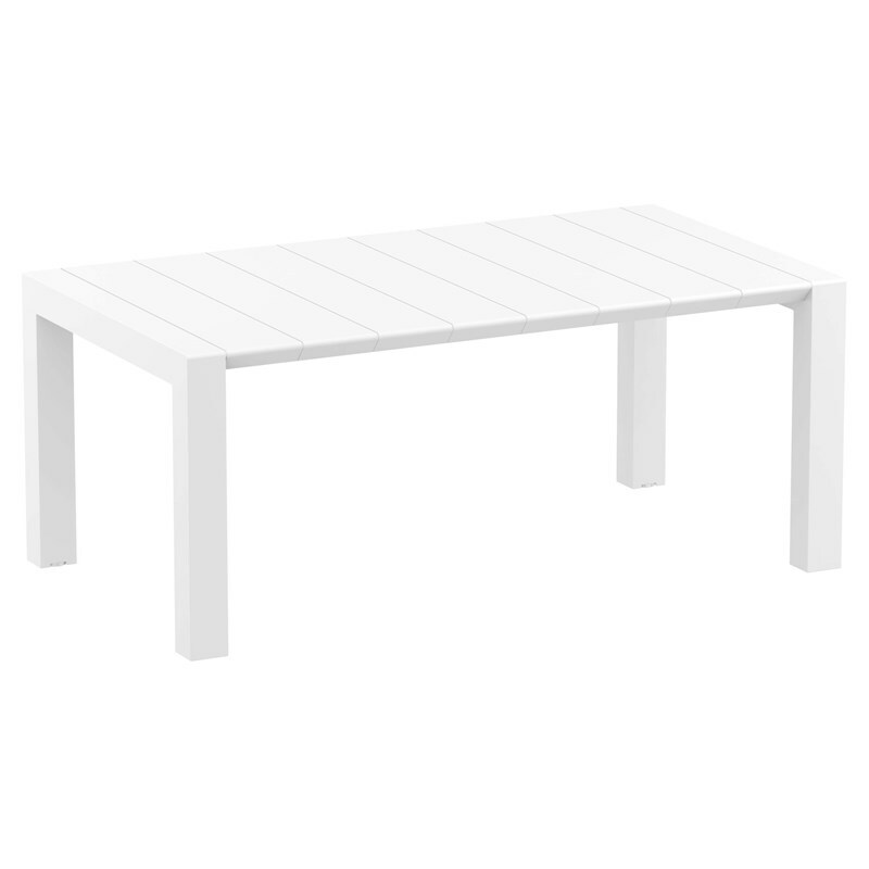 Compamia Vegas 86″ Extendable Patio Dining Table in White
