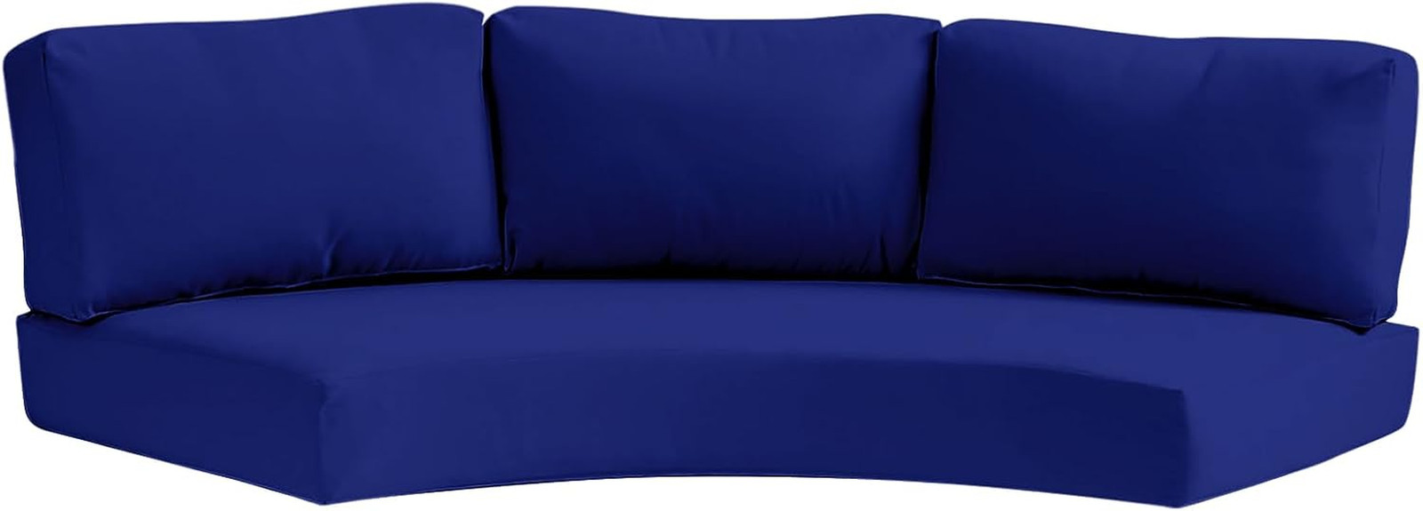 Waterproof Half Moon Patio Cushion Covers – Navy Blue, Non-Slip, 77x40x28in