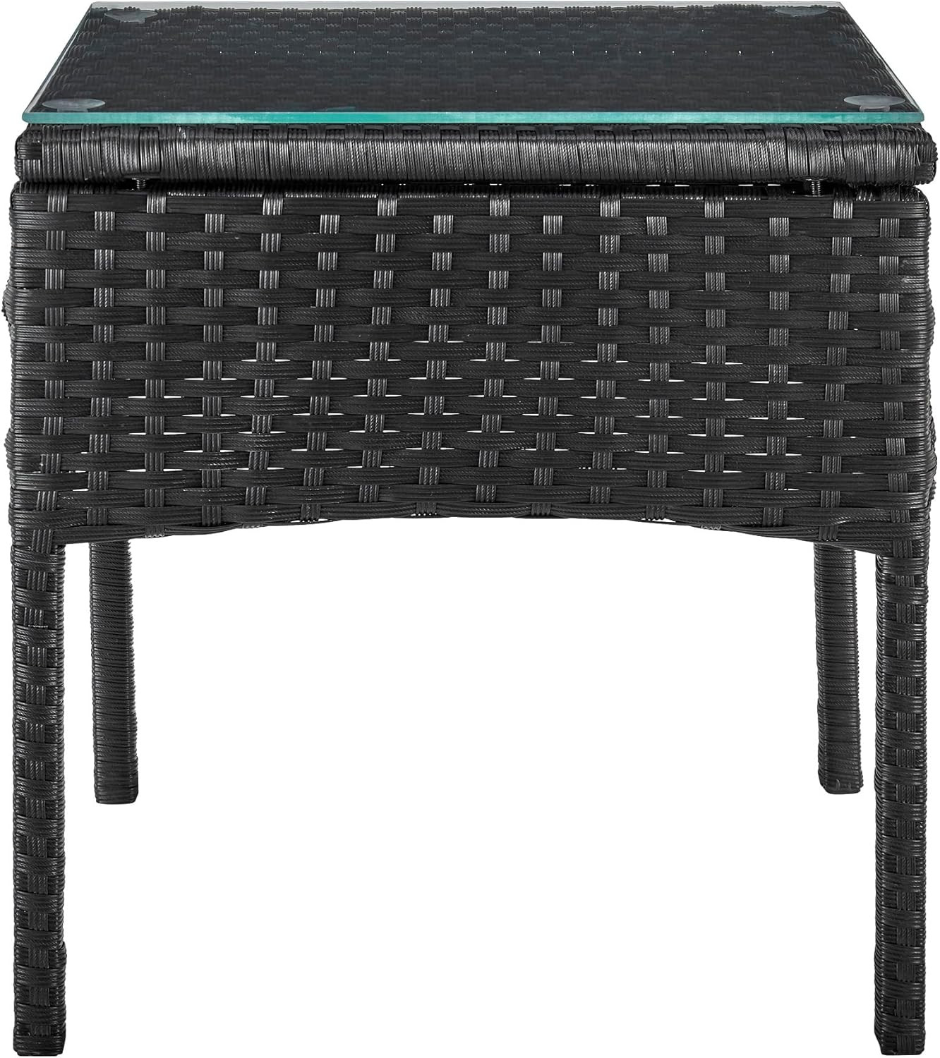 Noli 3-Piece Patio Conversation Set, Outdoor Furniture Made of Steel Rattan | In