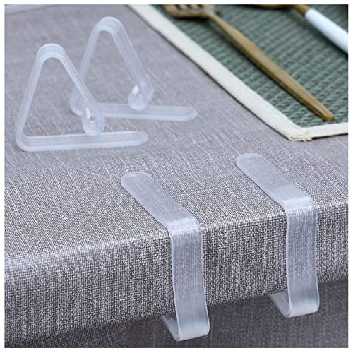 16PCS Clear Plastic Tablecloth Clips,Transparent Clear Tablecloth Clips,