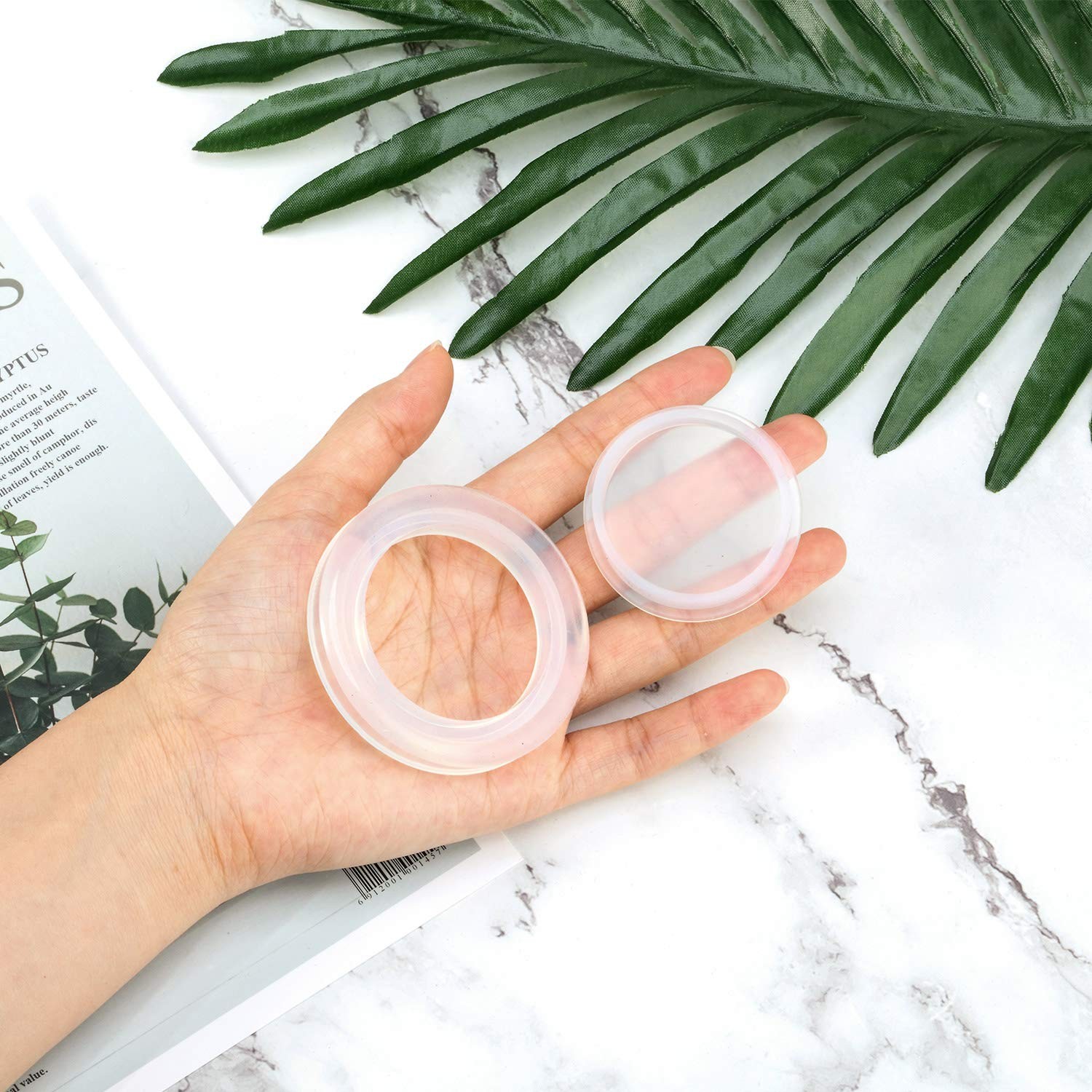 4 Pieces Silicone Patio Table Umbrella Hole Ring Plug and Cap Set for Glass O…