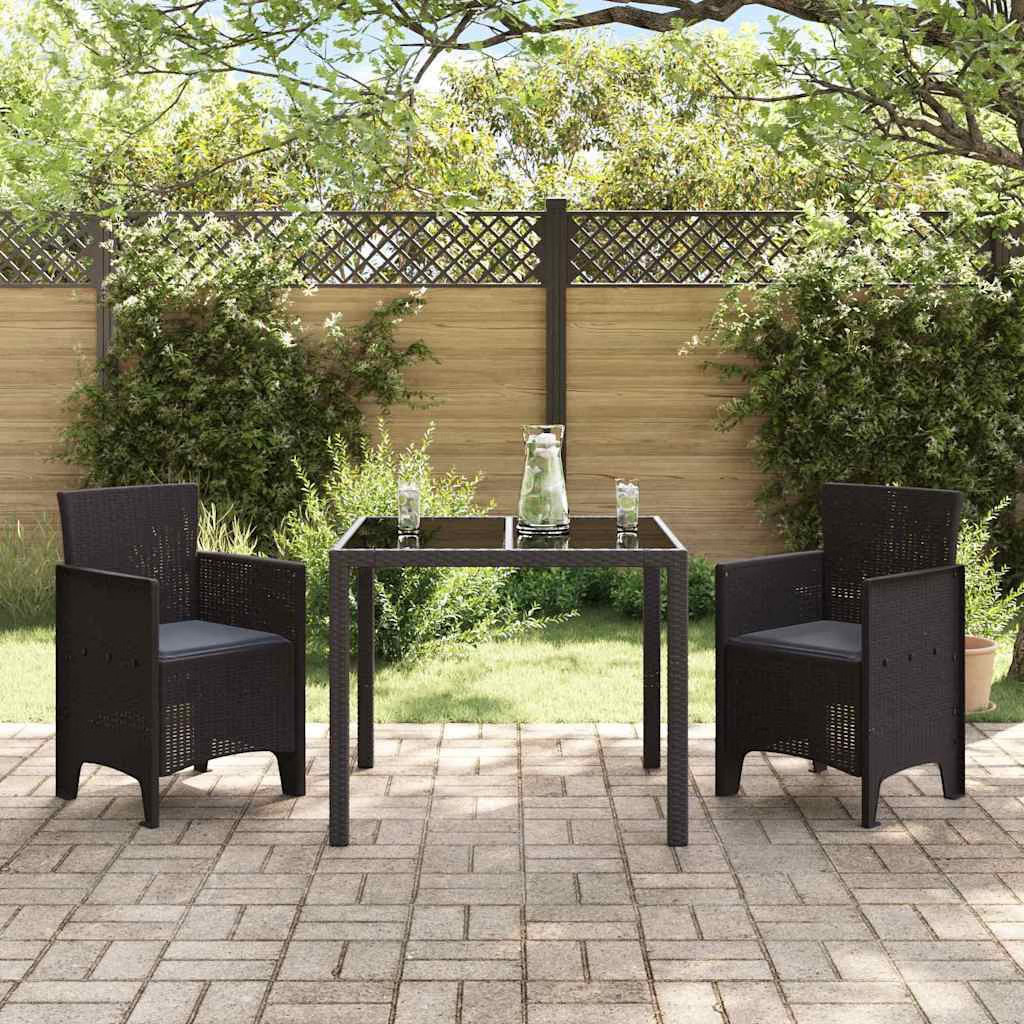 Garden Chair 2 pcs Brown Polypropylene