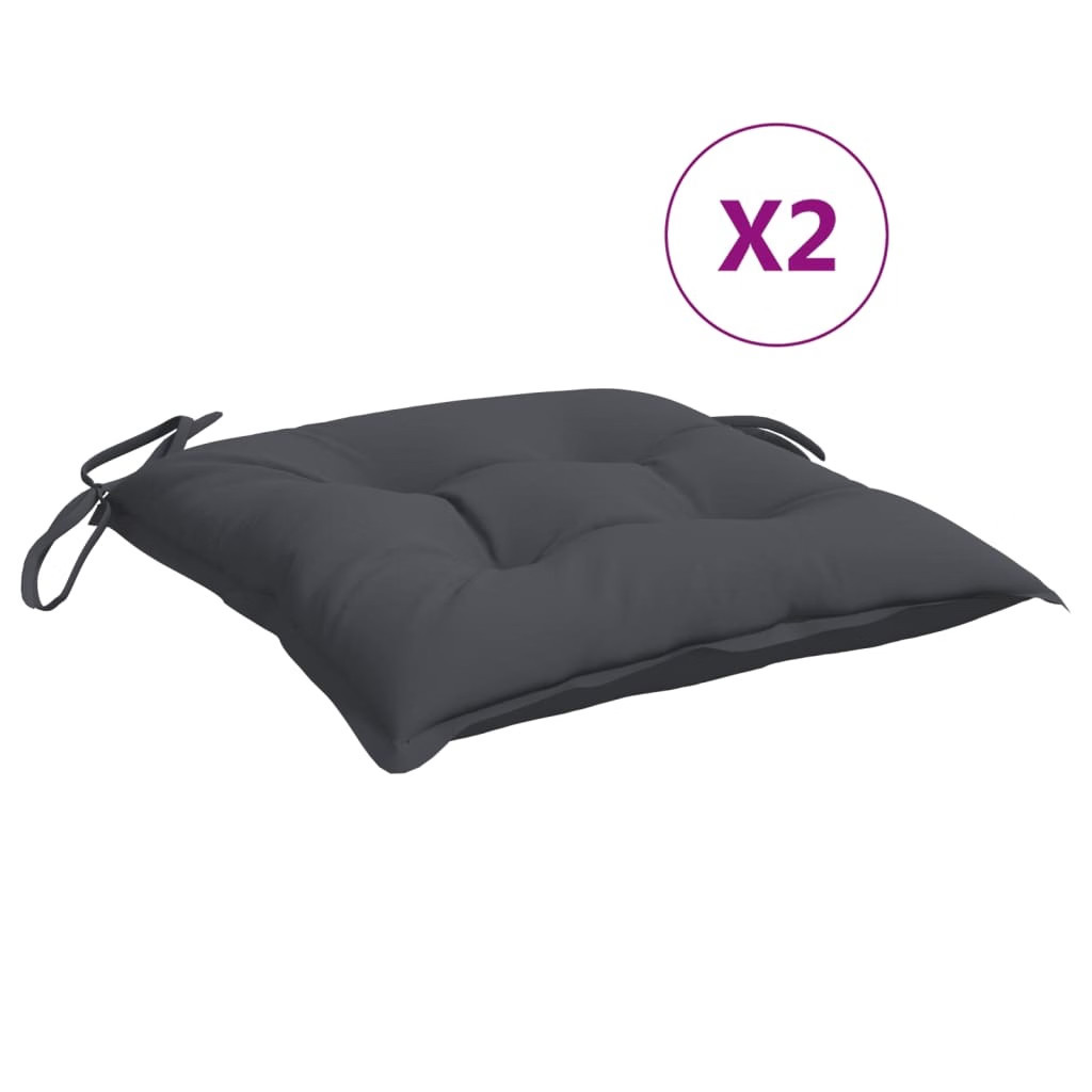 Chair Cushions 2 pcs Anthracite 15.7″x15.7″x2.8″ Oxford Fabric