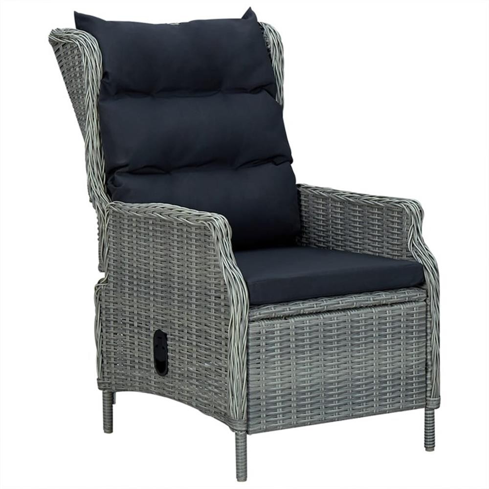 Bowery Hill Contemporary Garden Dining Set in Light Gray/Black
