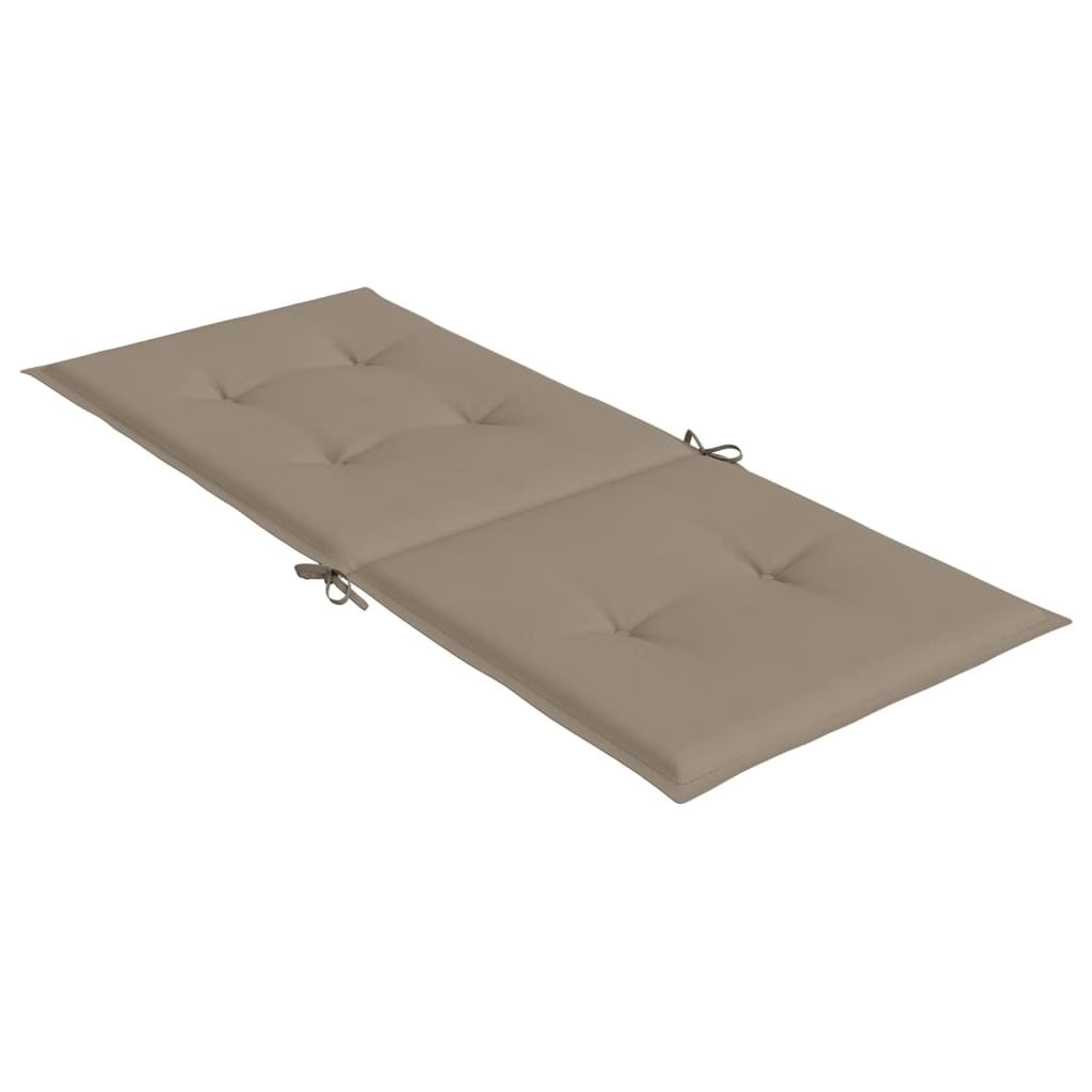 Garden Highback Chair Cushions 6 pcs Taupe 47.2″x19.7″x1.2″ Fabric
