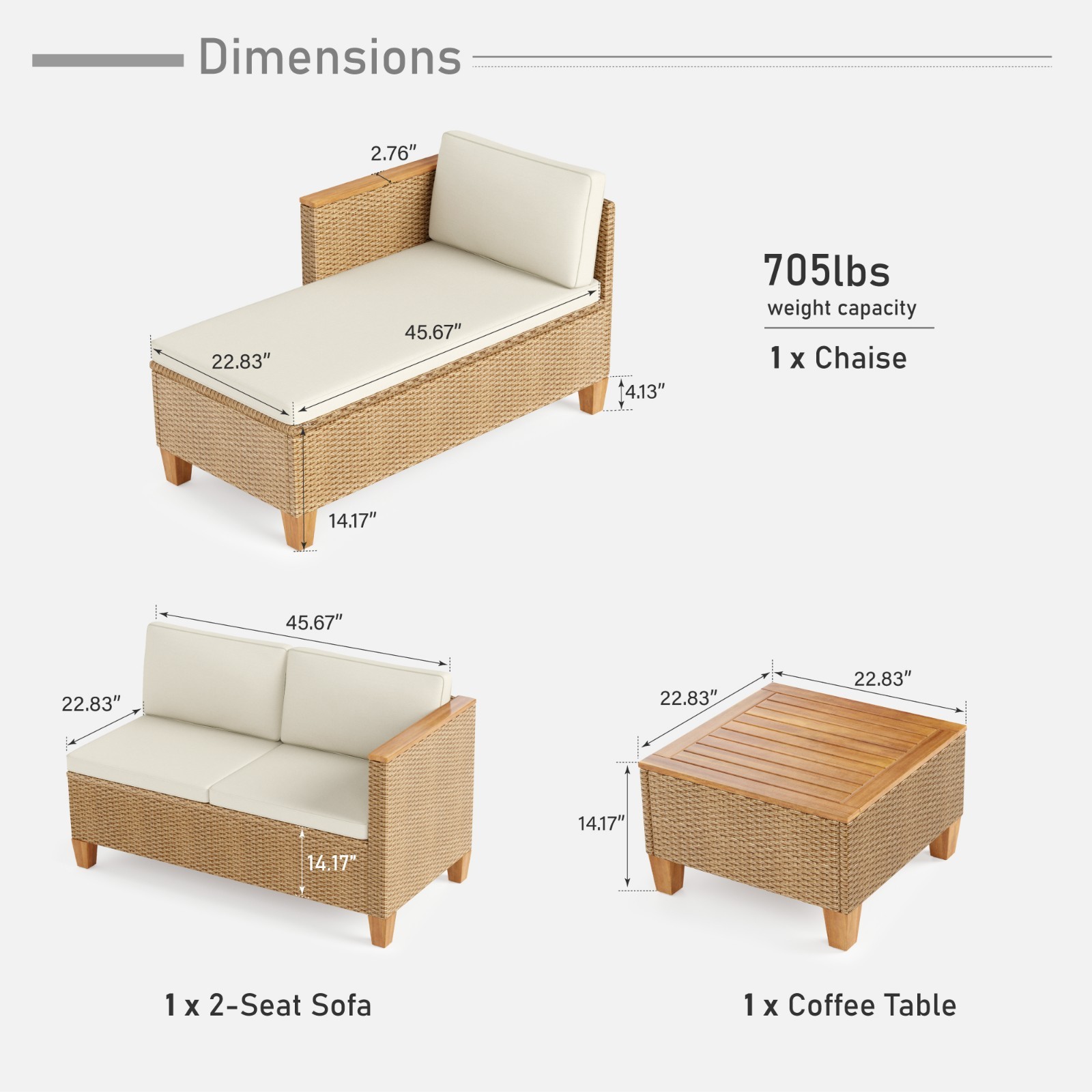 Patio Conversation Set Outdoor Wicker Sofa Outdoor Furniture Set Rattan Sofa