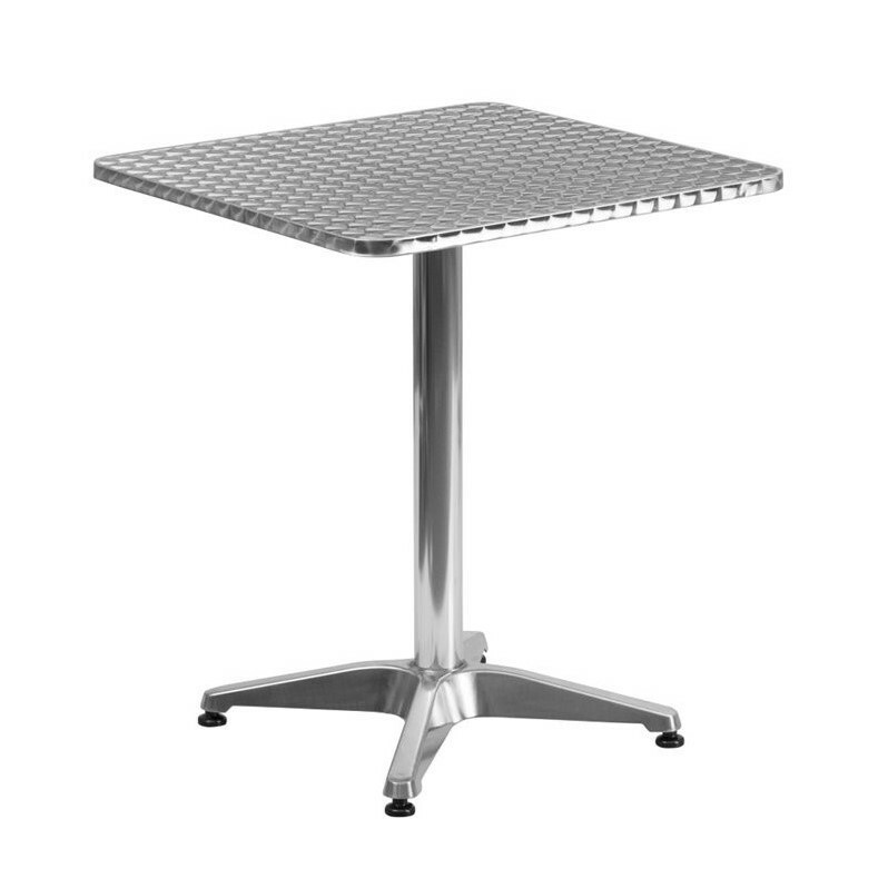 Flash Furniture Aluminum 23.5″ Square Bistro Table