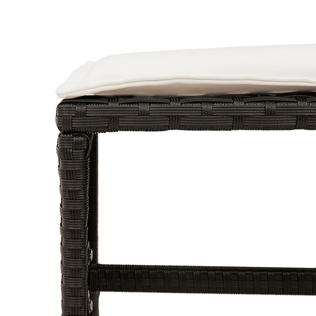 Garden Dining Set Black and brown vidaXL