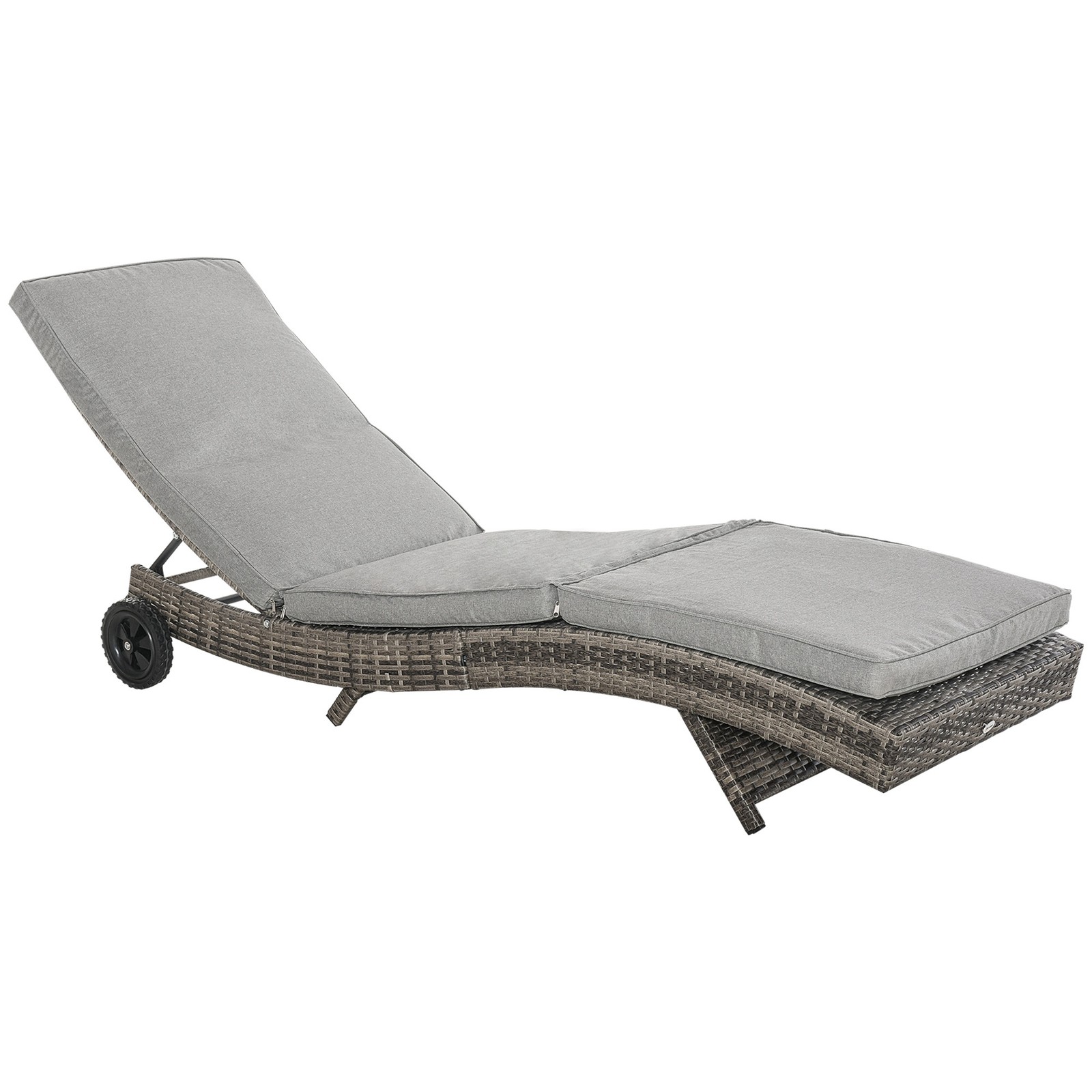 Outdoor Double Chaise Lounge Rocking Daybed for Two Patio