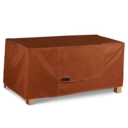 Outdoor Coffee Table Cover Rectangle 42 x 23 x 18 42″L x 23″W x 18″H Brown