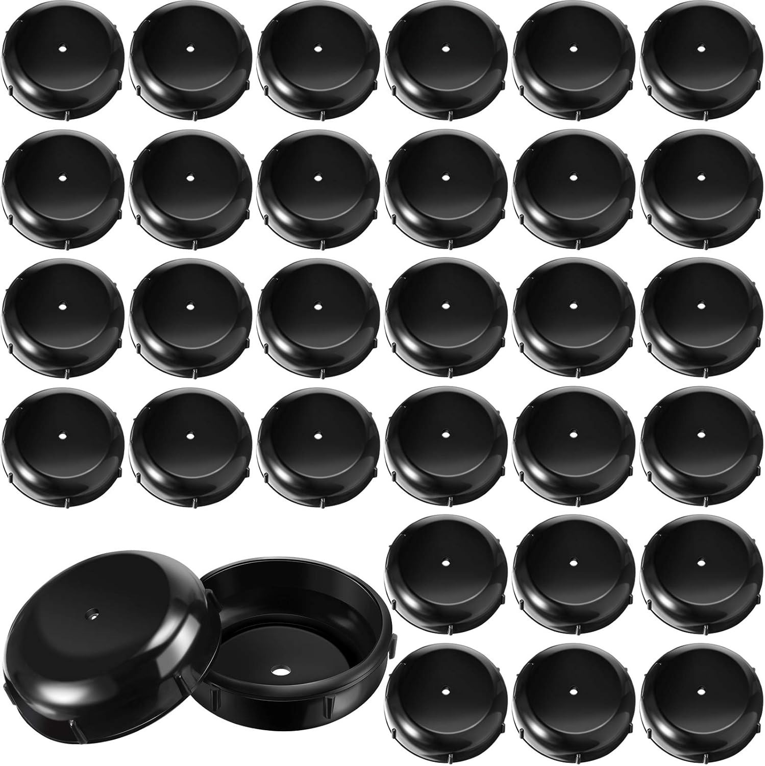 48 Pack 1.5 Inch Wrought Iron Patio Furniture Feet Glides Cups for Metal Chairs