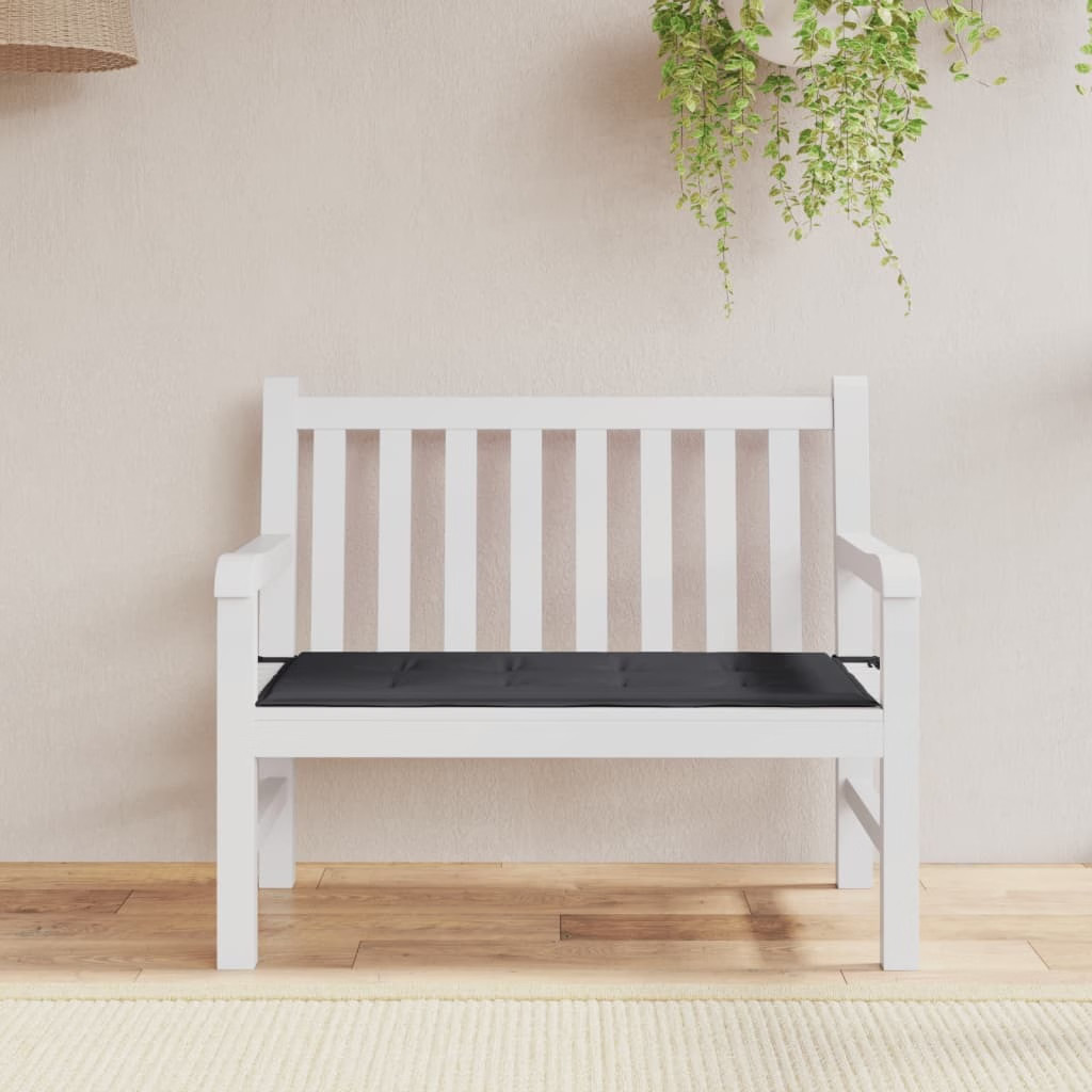 Garden Bench Cushion Black 39.4″x19.7″x1.6″ Oxford Fabric