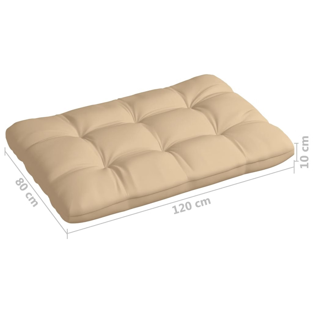 Sofa Cushion Set of 7 Beige Fabric (100% polyester)