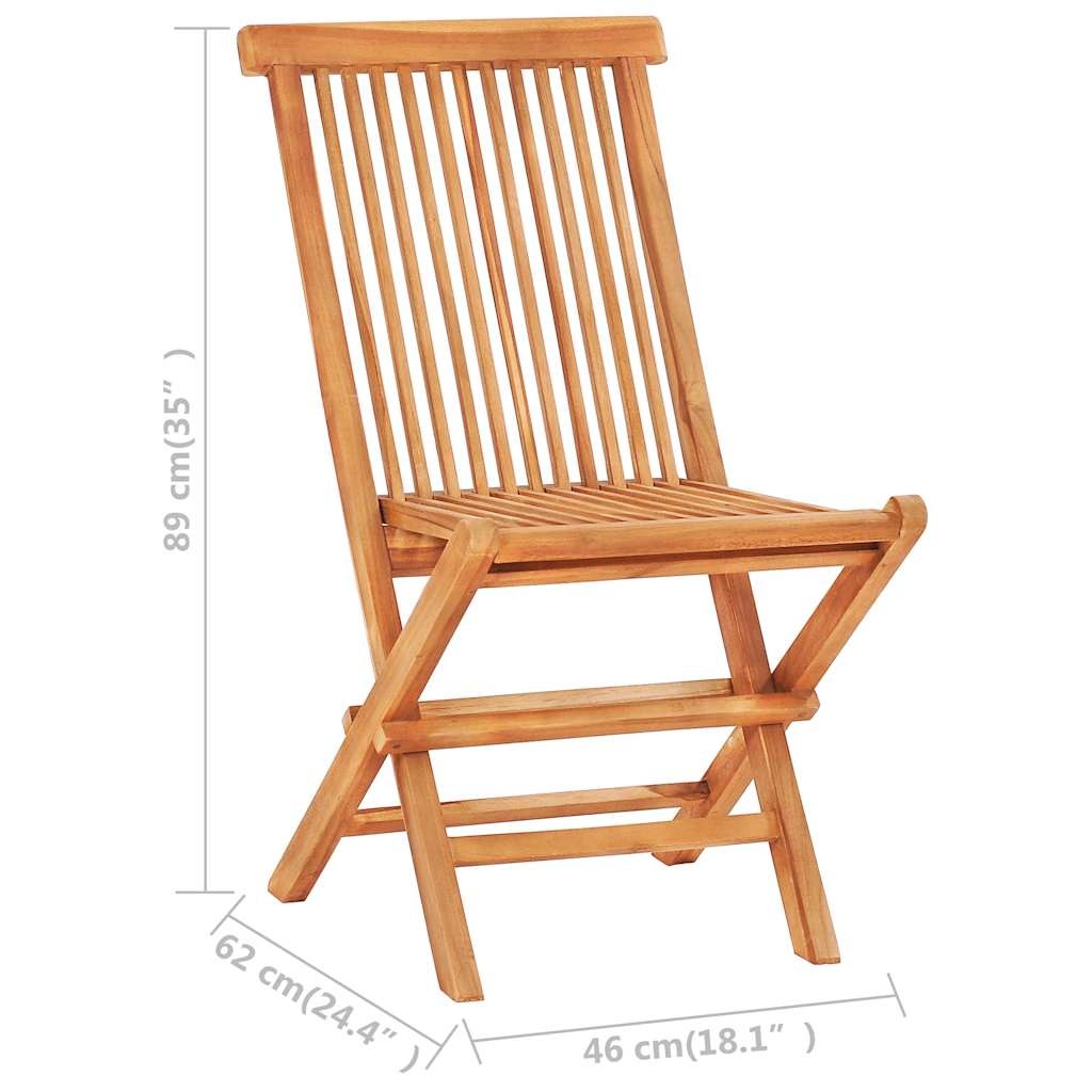 Patio Bistro Set Outdoor Bistro Table Chair 3 Piece Solid Teak Wood vidaXL