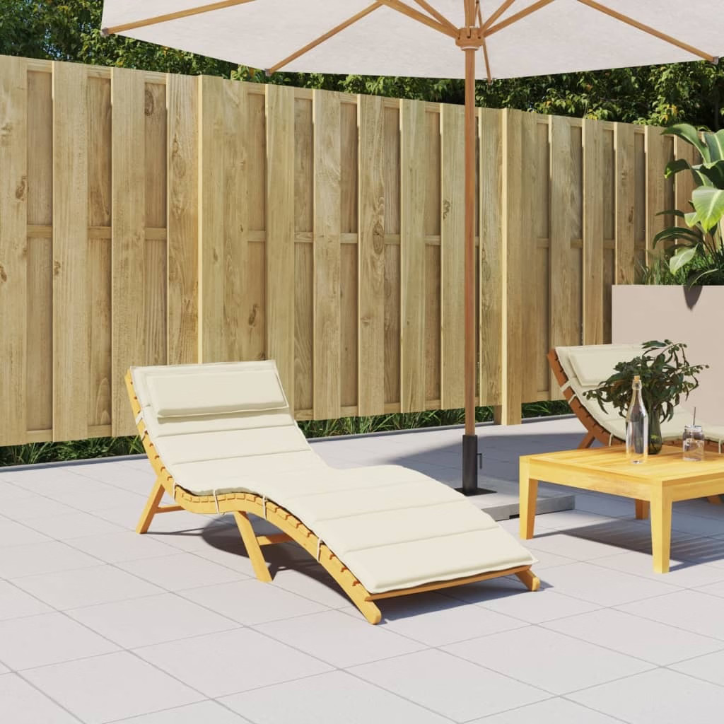 Sun Lounger Cushion Cream 70.9″x23.6″x1.6″ Oxford Fabric
