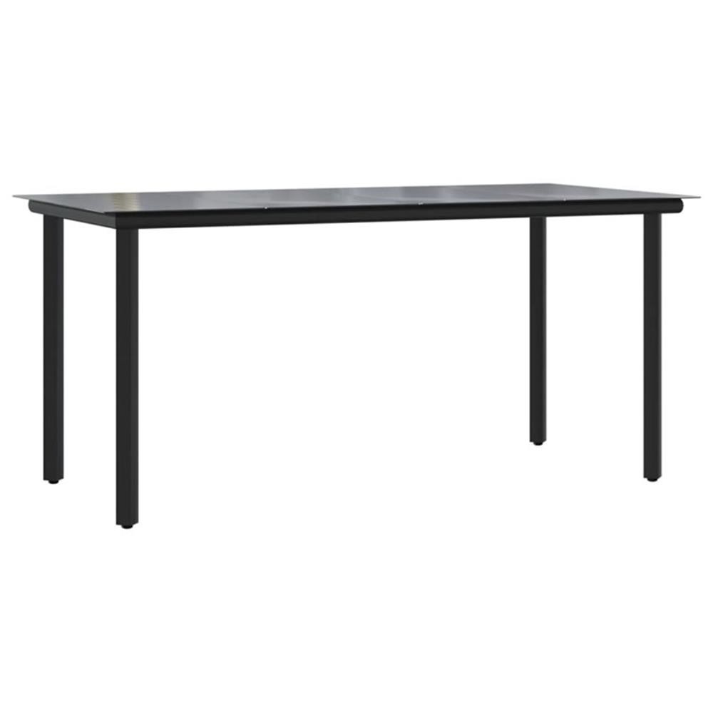 Bowery Hill Contemporary Garden Dining Set in Light Gray/Black