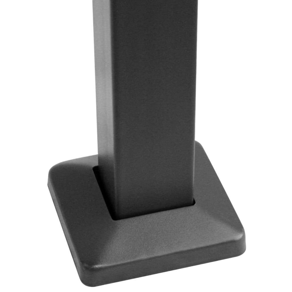 BBQ Gazebo with Side Shelves Anthracite 94.5″x59.1″x95.7″ Steel