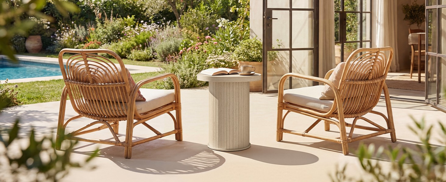 Round Side Table, Tbour End Table, Mid Modern Nightstand