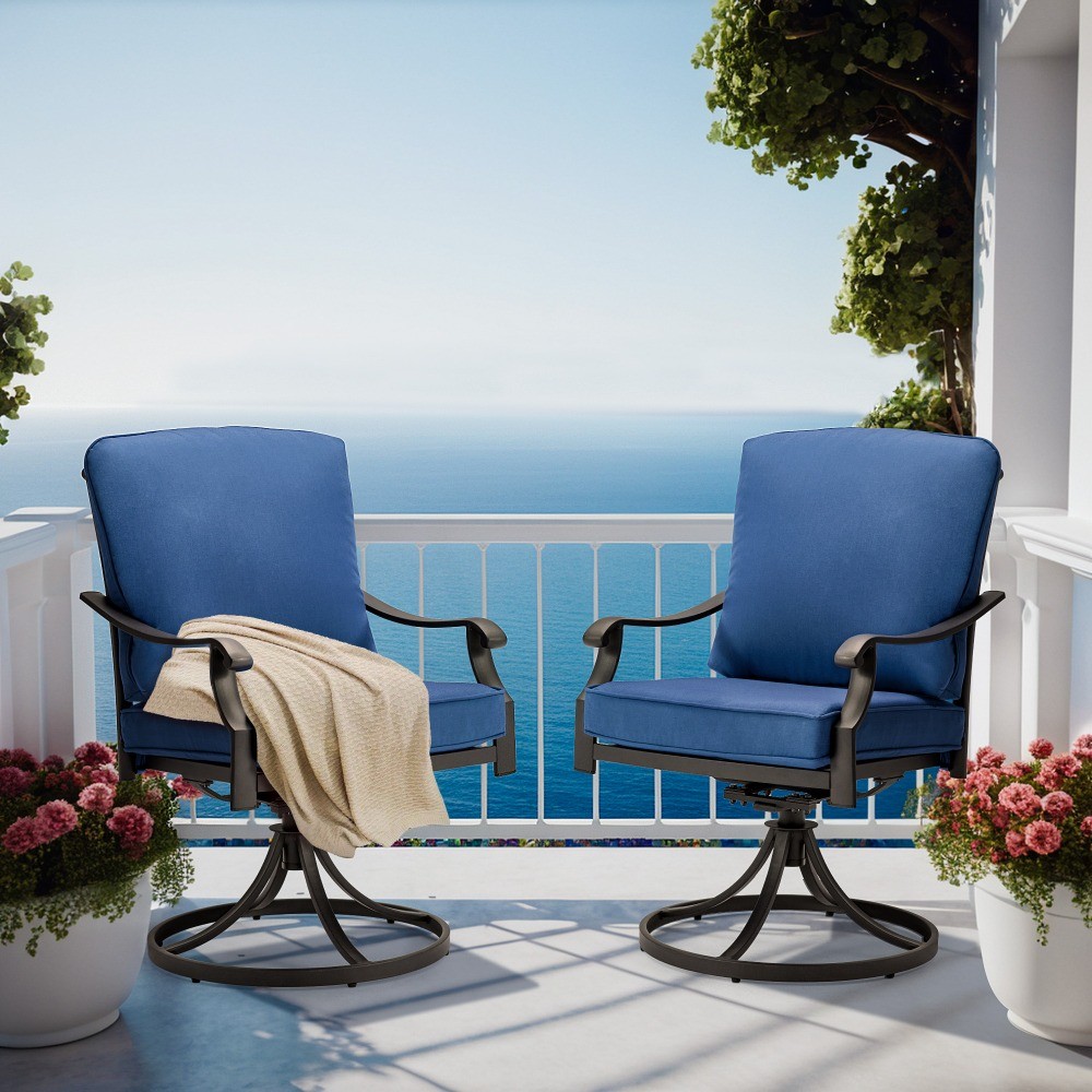 HOMMOW Patio Dining Armchair with Cushion