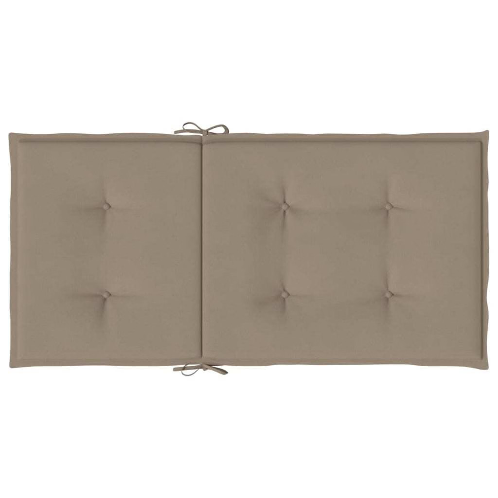 Garden Lowback Chair Cushions 2 pcs Taupe 39.4″x19.7″x1.2″ Oxford Fabric