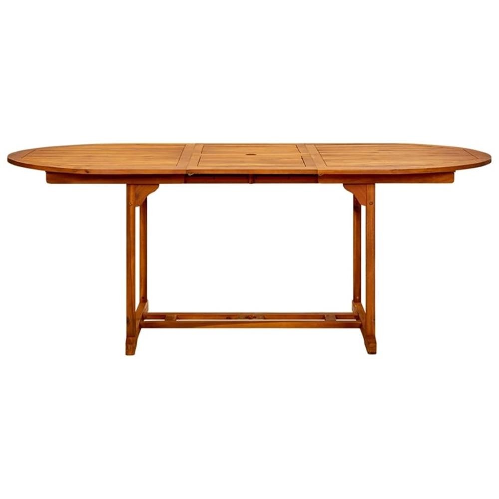 Bowery Hill Contemporary Solid Acacia Wood Dining Set in Black
