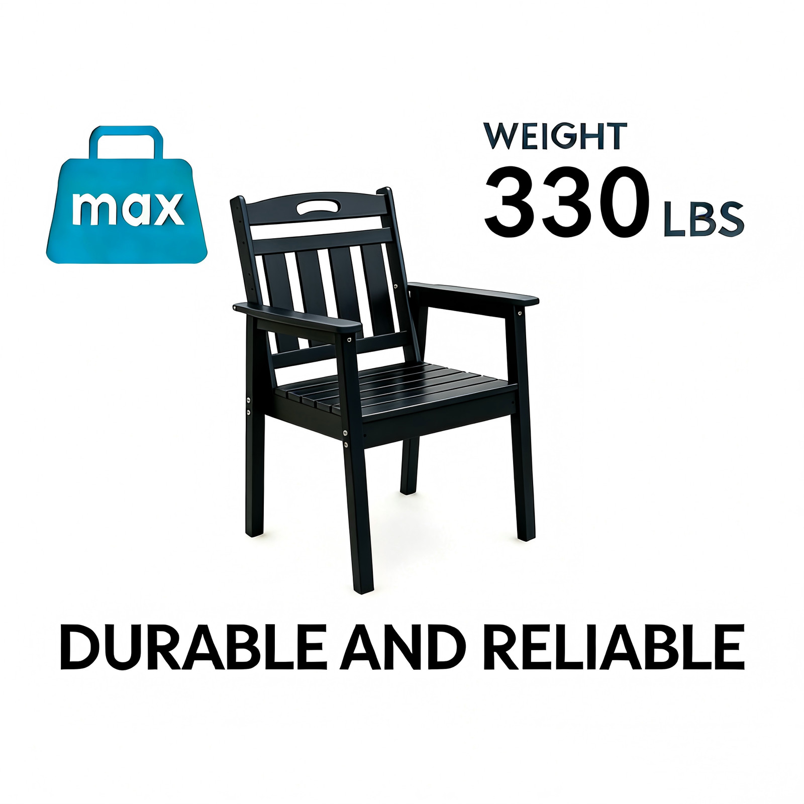 HDPE Outdoor Patio Dining Set, Waterproof & Weather-Resistant for Garden Use