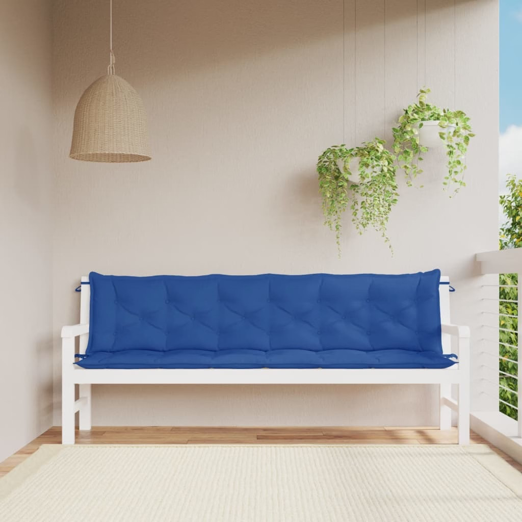 Garden Bench Cushion Blue 78.7″x(19.7″+19.7″)x2.8″ Oxford Fabric
