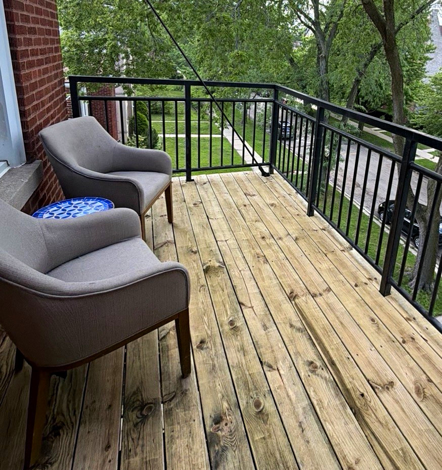 2-Piece Gray Upholstered Metal Patio Balcony Armchairs w/ Backrest & Armrests