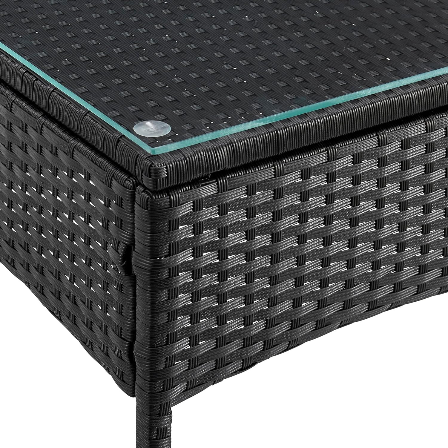 Noli 3-Piece Patio Conversation Set, Outdoor Furniture Made of Steel Rattan | In