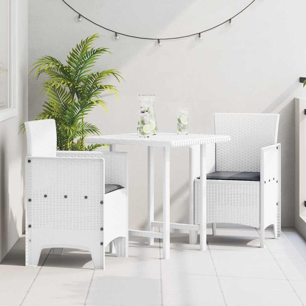 Garden Chair 2 pcs White Polypropylene