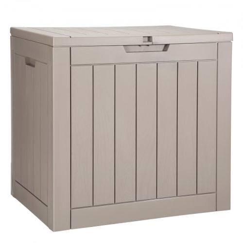 Outdoor Storage Box, 31 Gallon Resin Deck Box, Backyard Outside Toy and Towel S