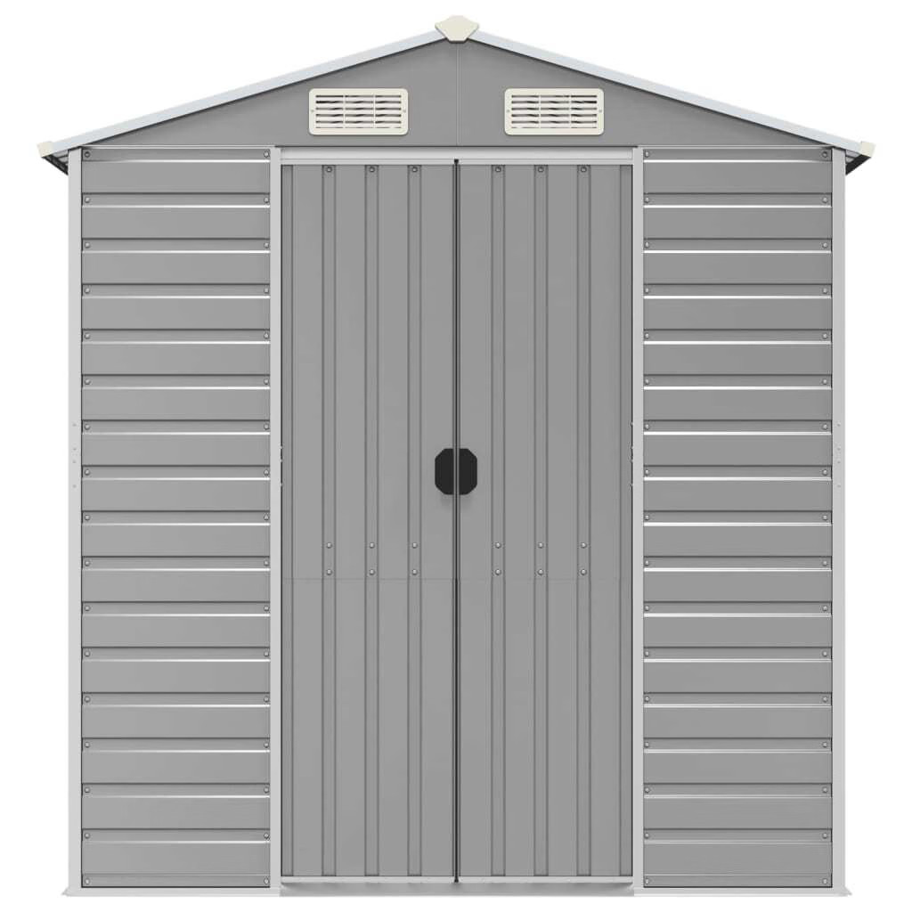 Garden Shed Light gray Galvanized steel 75.2 x 51.2 x 78.0 in