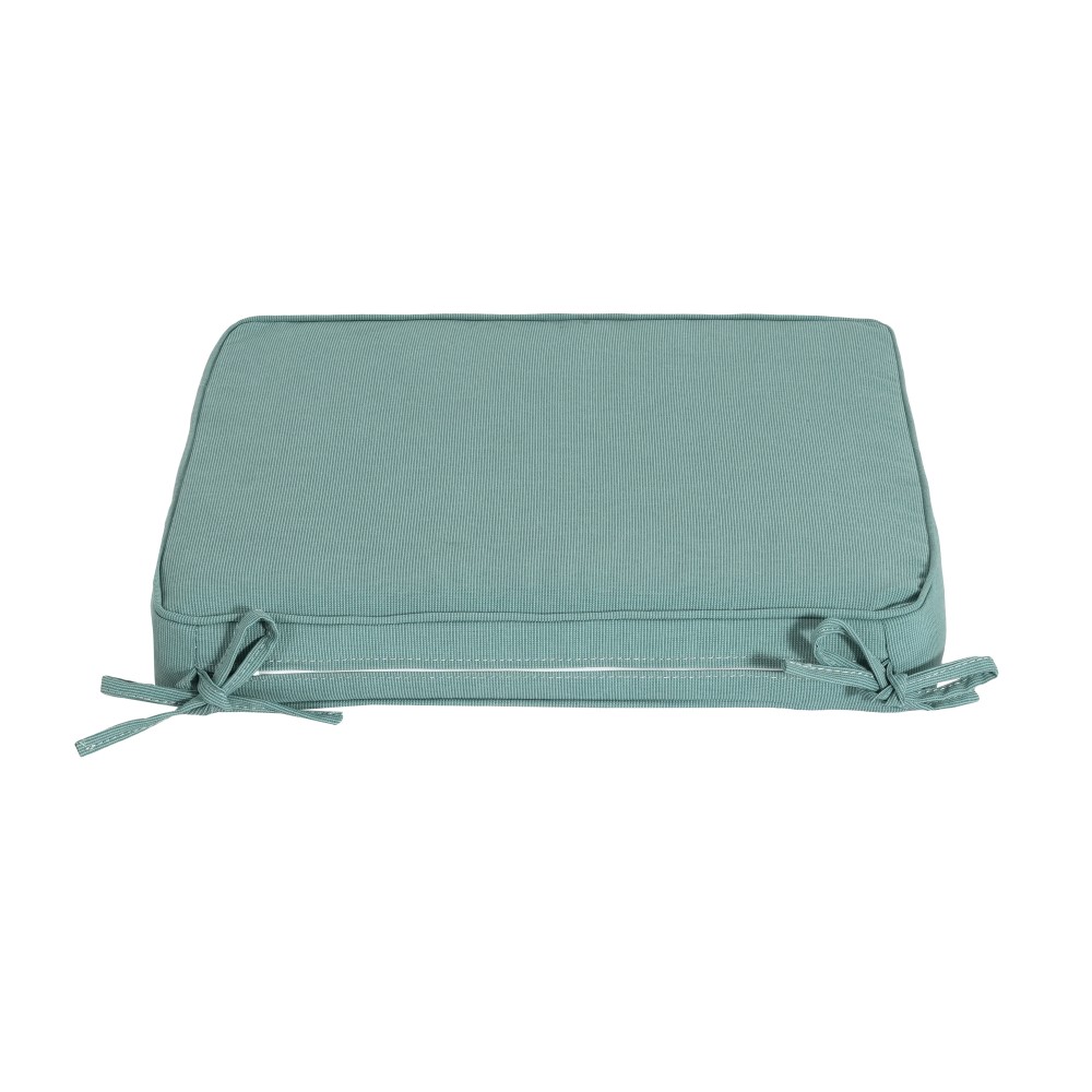 Outdoor Dining Chair Cushion – Teal, Water Resistant with Tie Straps – Garden