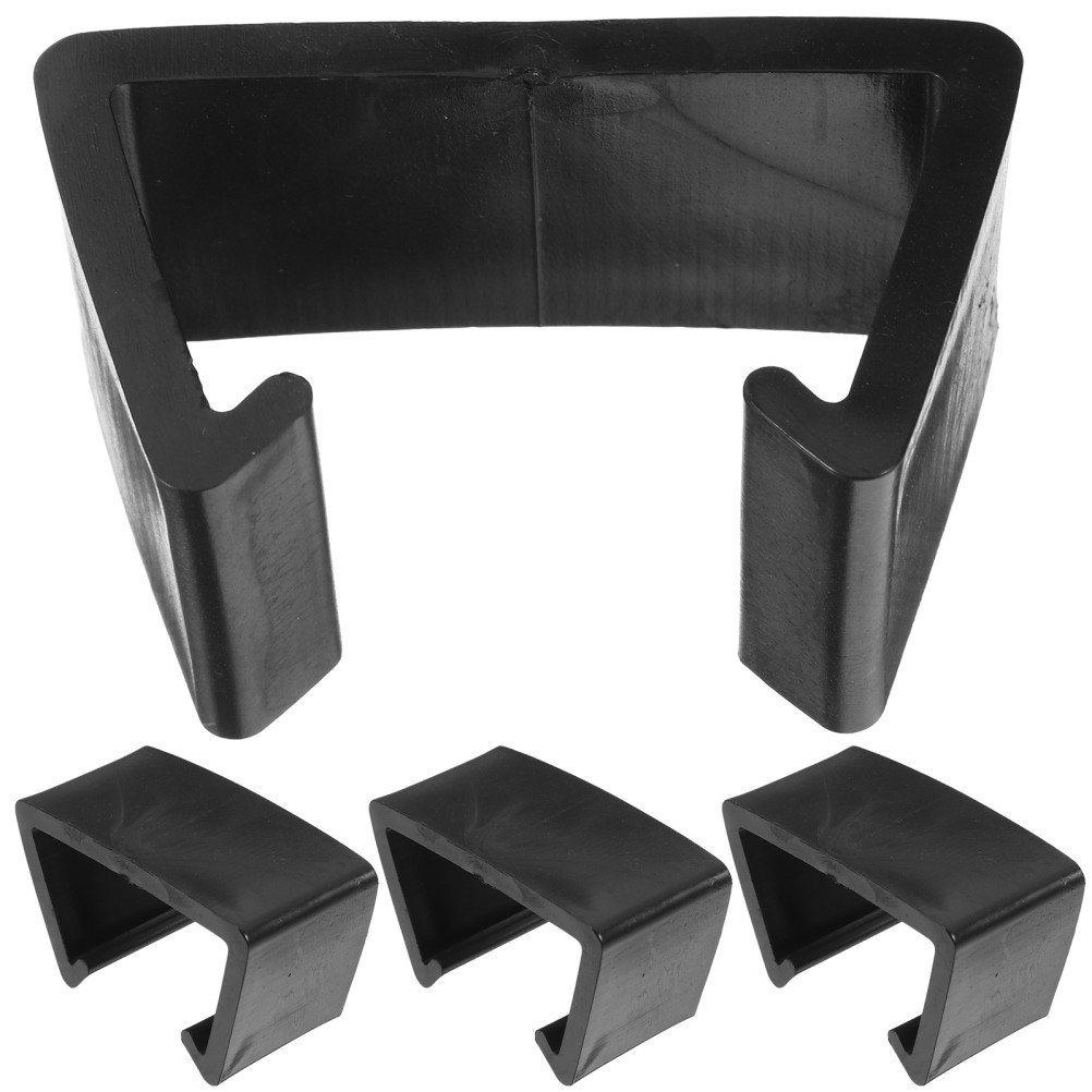 4Pcs Plastic Outdoor Patio Furniture Clips Sectional Sofa Connectors Black