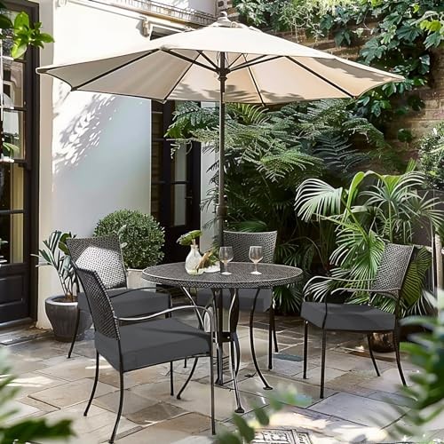 Patio Chair Cushionsch Waterproof Outdoor Seat 19 x 19 x 3 In Dark Grey