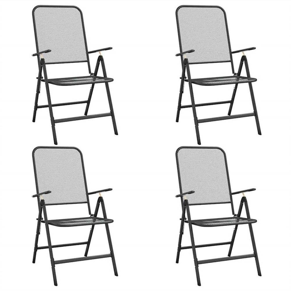 Bowery Hill Contemporary Garden Dining Set in Anthracite/Gray