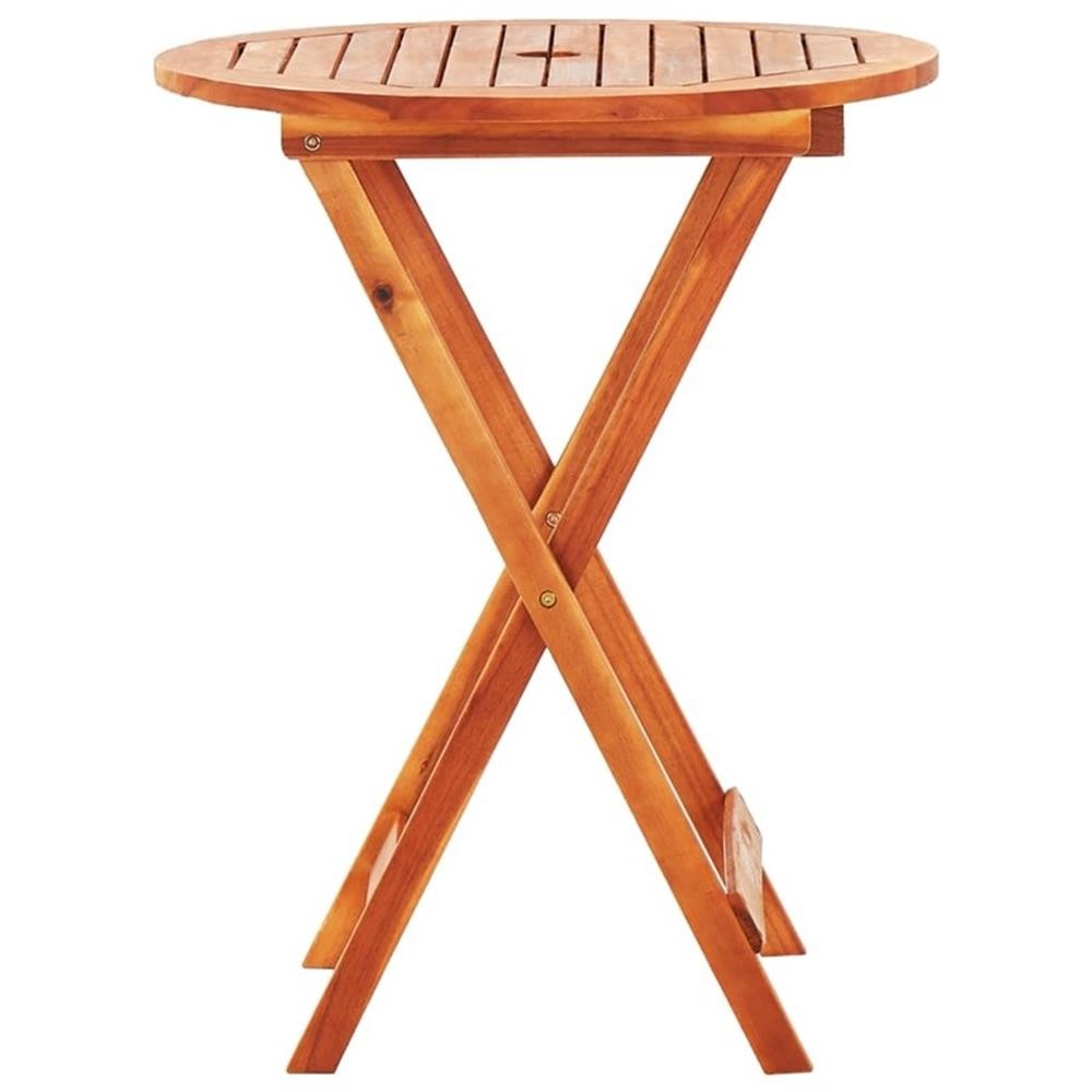 Bowery Hill Wooden Solid Eucalyptus Wood Compact Outdoor Dining Set in Brown