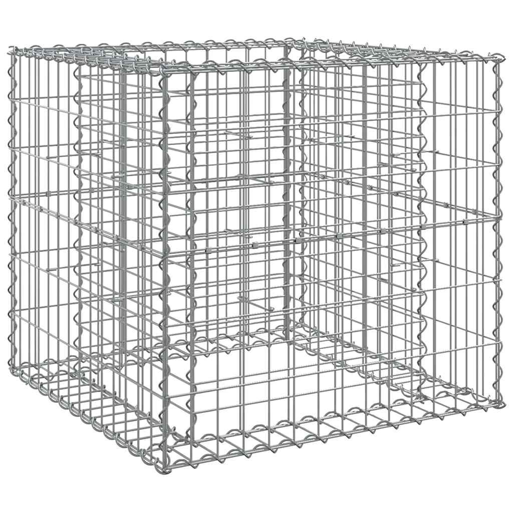 Gabion Basket Outdoor Garden Gabion Cage Fence Silver Galvanized Iron vidaXL