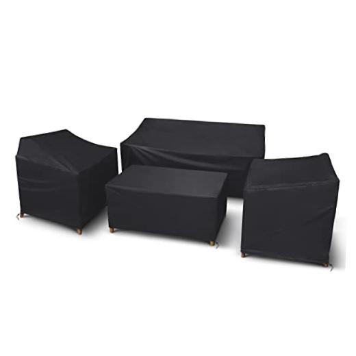 Outdoor Furniture Cover Waterproof, 4 Piece Patio Rect-XL-4 Piece-Black