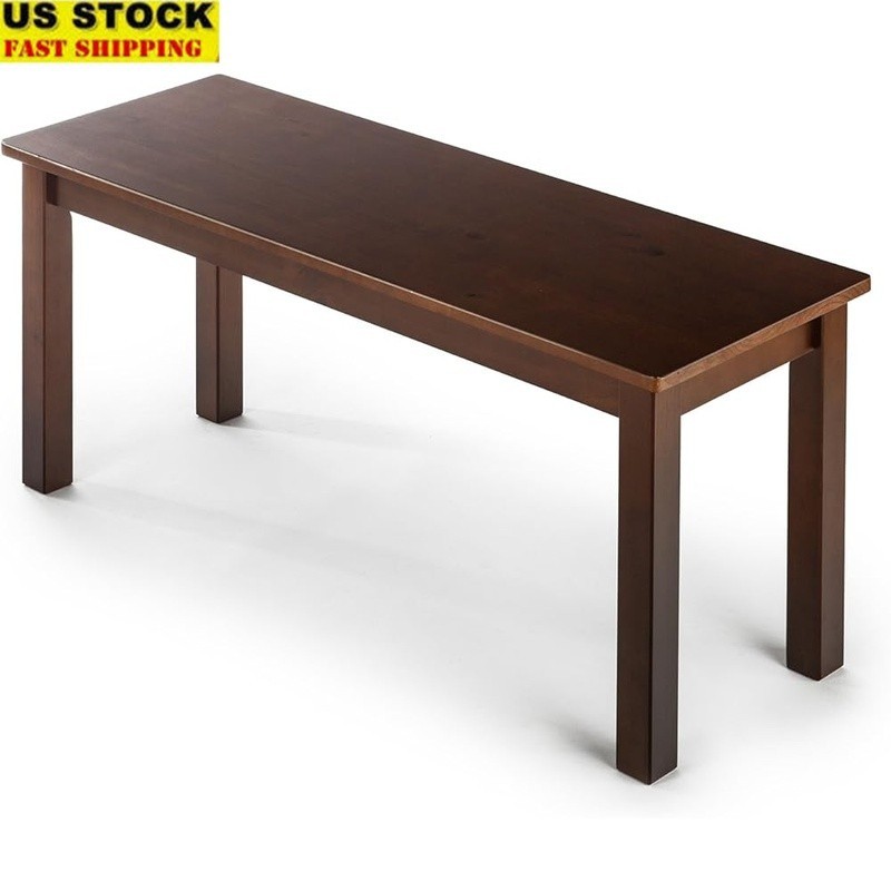 Classic Pine Wood Bench Easy Assembly Indoor Outdoor Furniture 39.4×14 Inch New