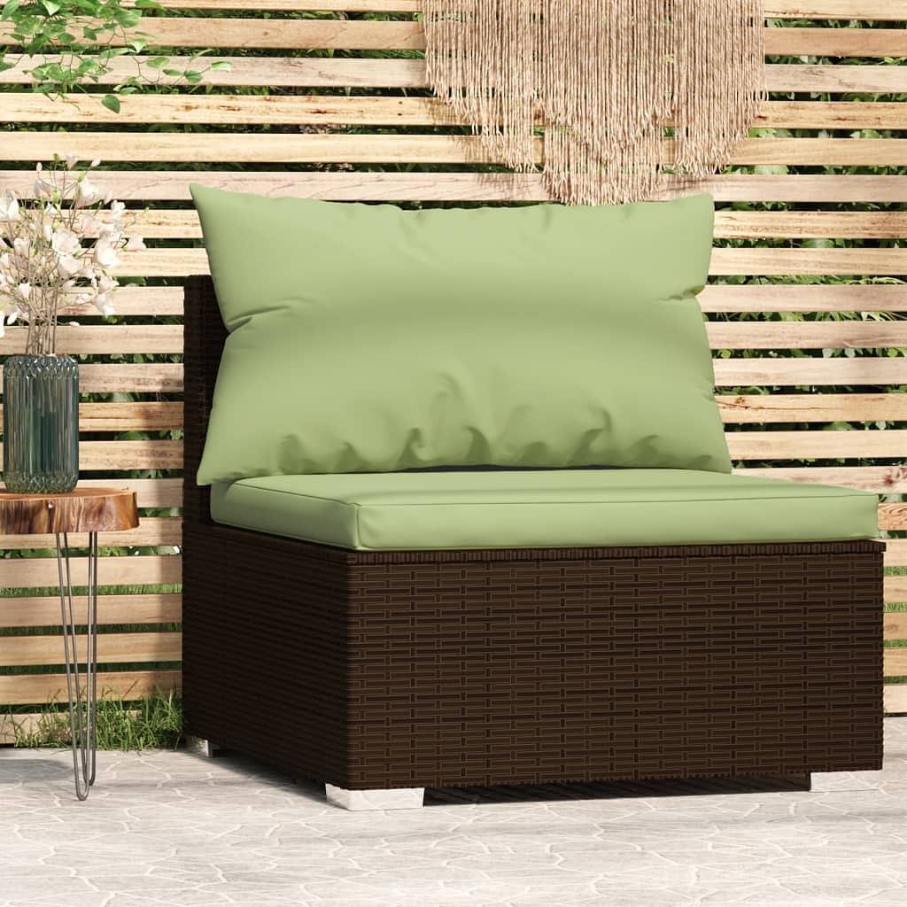 Garden Middle Sofa Brown, Green