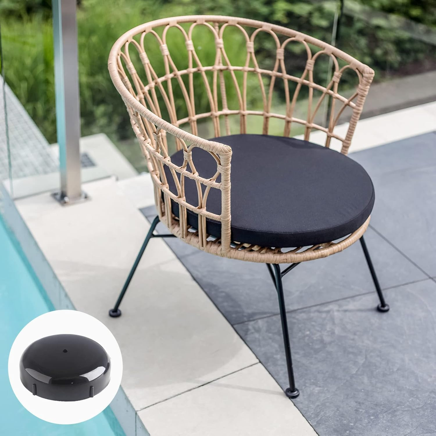 24 Pack 1.5 Inch Wrought Iron Patio Furniture Feet, Patio Furniture Seating Glid